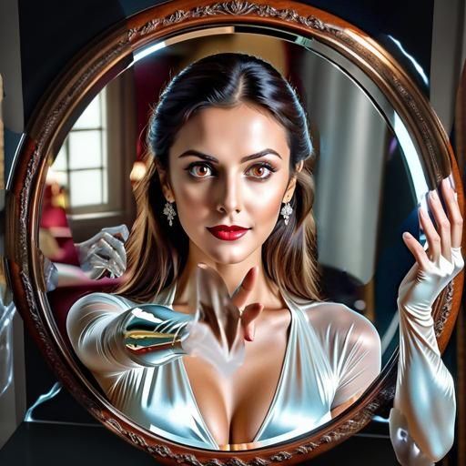 Creepy Optical Illusion: Arm Reaching Through Mirror