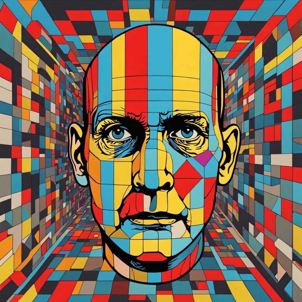 John Malkovich Brain: Pop Art Screen Print