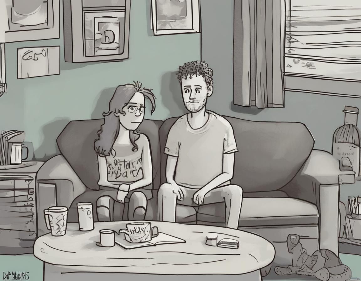 A Heartwarming Scene in Illustration Style