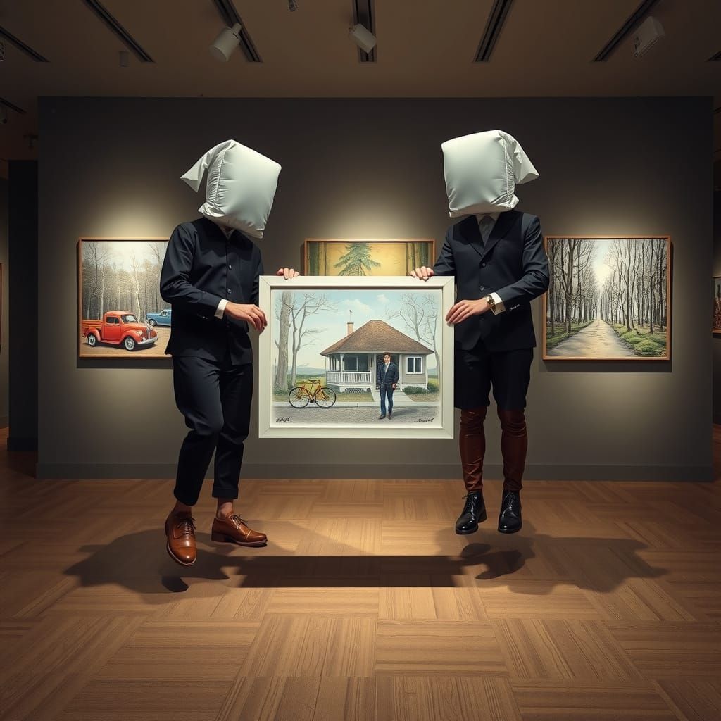 Levitating Czech Students in Chewing Gum Costumes