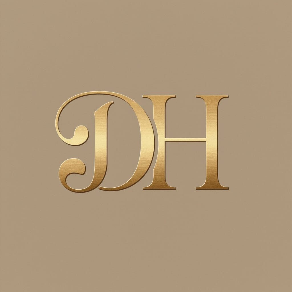 Elegant DH Logo in Italian Handbag Style