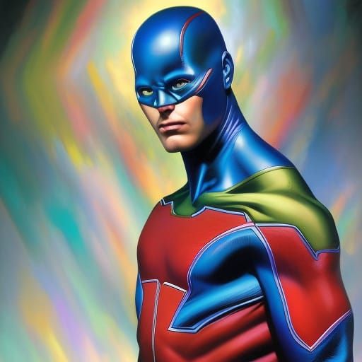 Hyperrealistic Superhero Concept Art in Comic Book Style