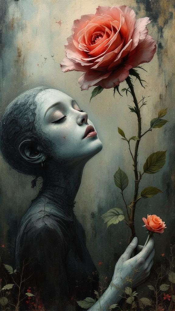 Maid of Honor with a Rose