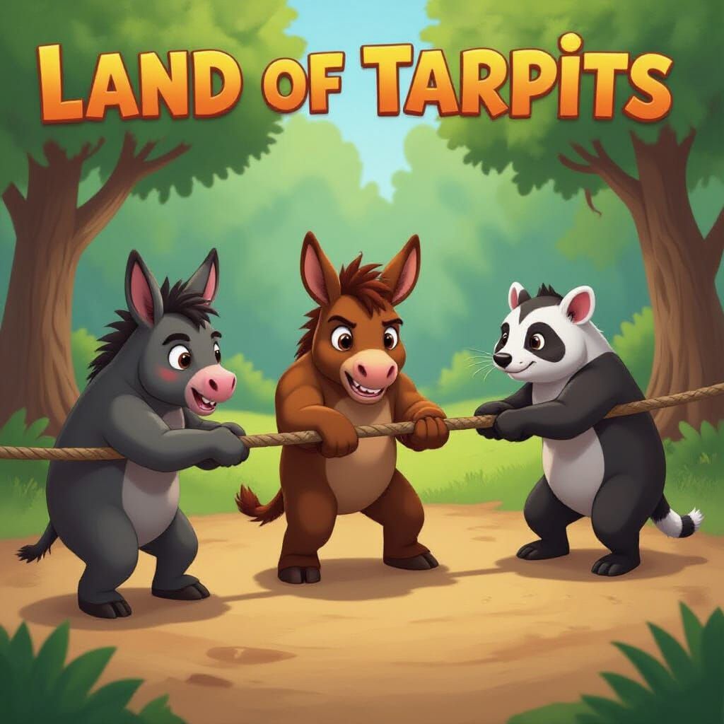 Hybrid Creatures Tug-of-War in Tar Pits