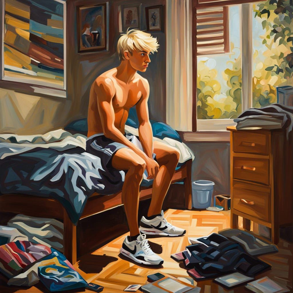 College Student Portrait as Oil Painting