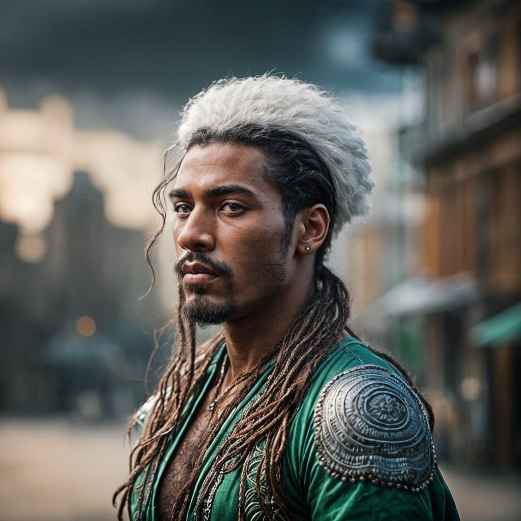 Handsome Man with Crown of Jewels, Professional Portrait