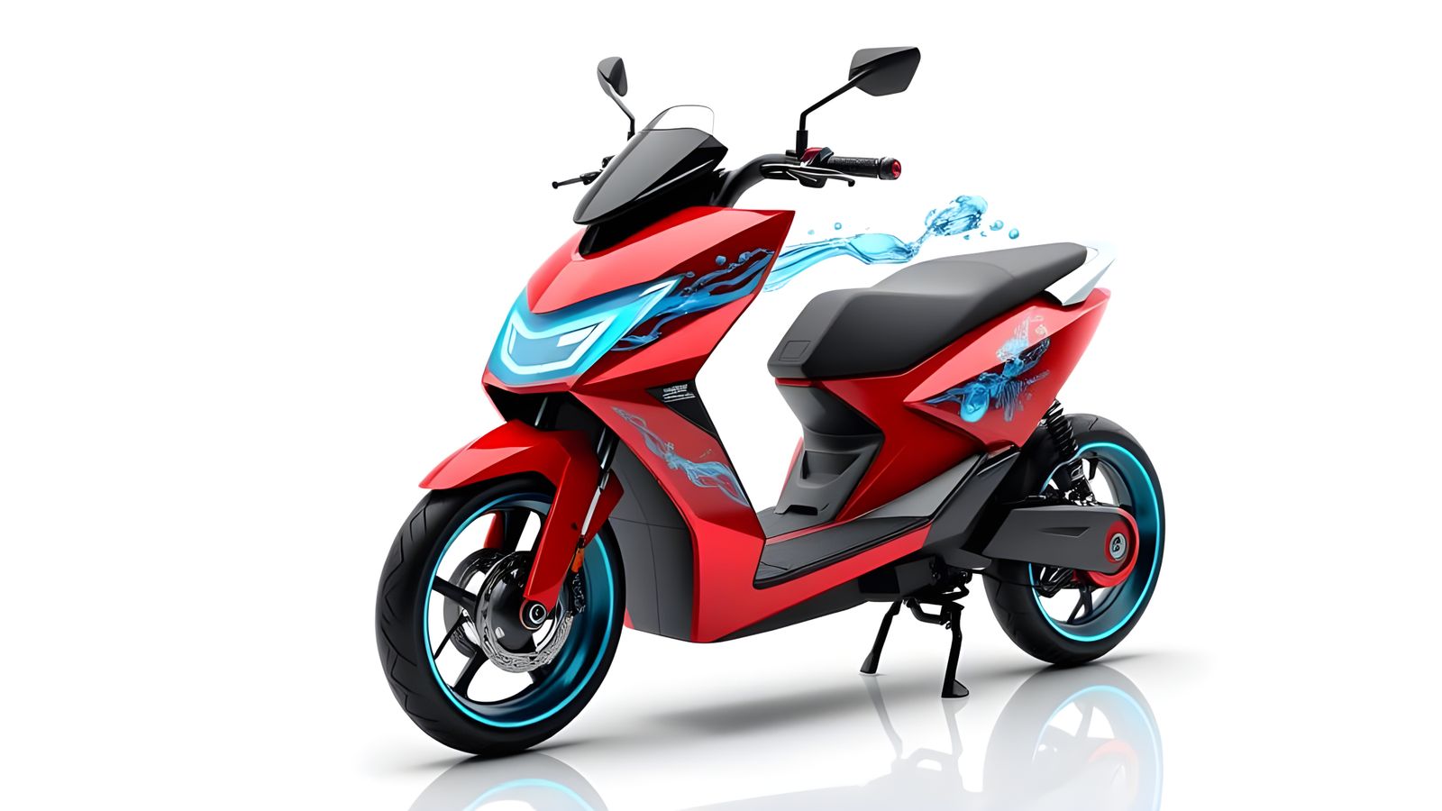 2025 Honda Overflow Concept in Vibrant Red and Neon Blue