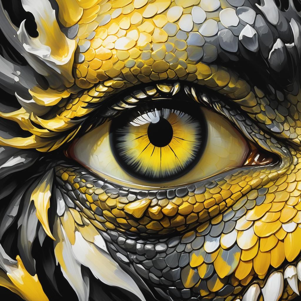Dragon's Golden Eye in Vibrant Fantasy Art
