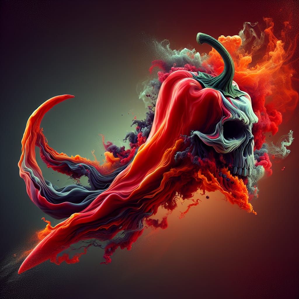 Fiery Carolina Reaper in Fantasy Concept Art