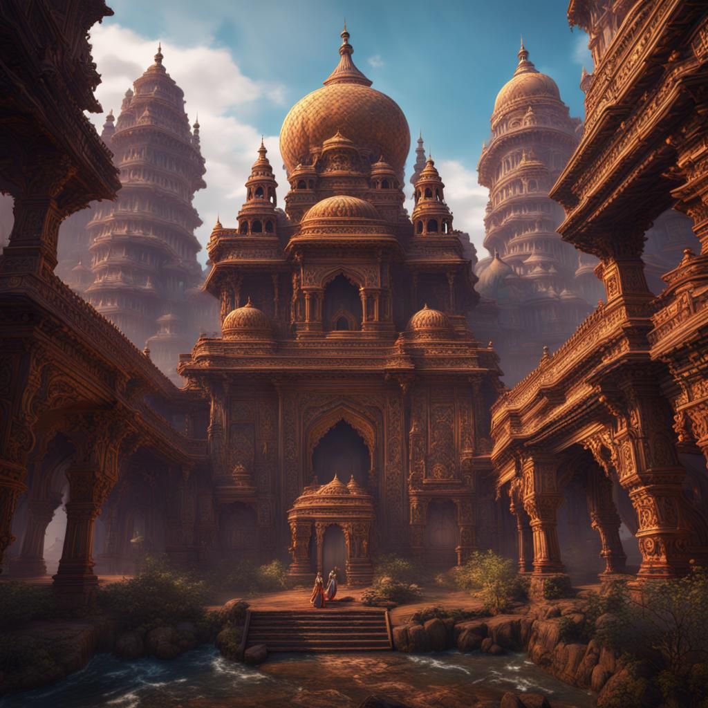 Fantastical India: Detailed Matte Painting in Deep Color