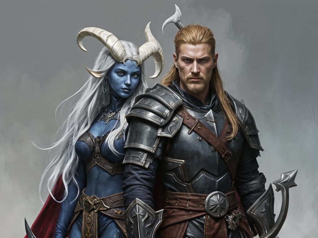 Telarin, paladin and his passenger Lyraleth