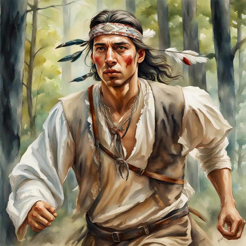 Native American Man in 1600s Nobleman Clothes
