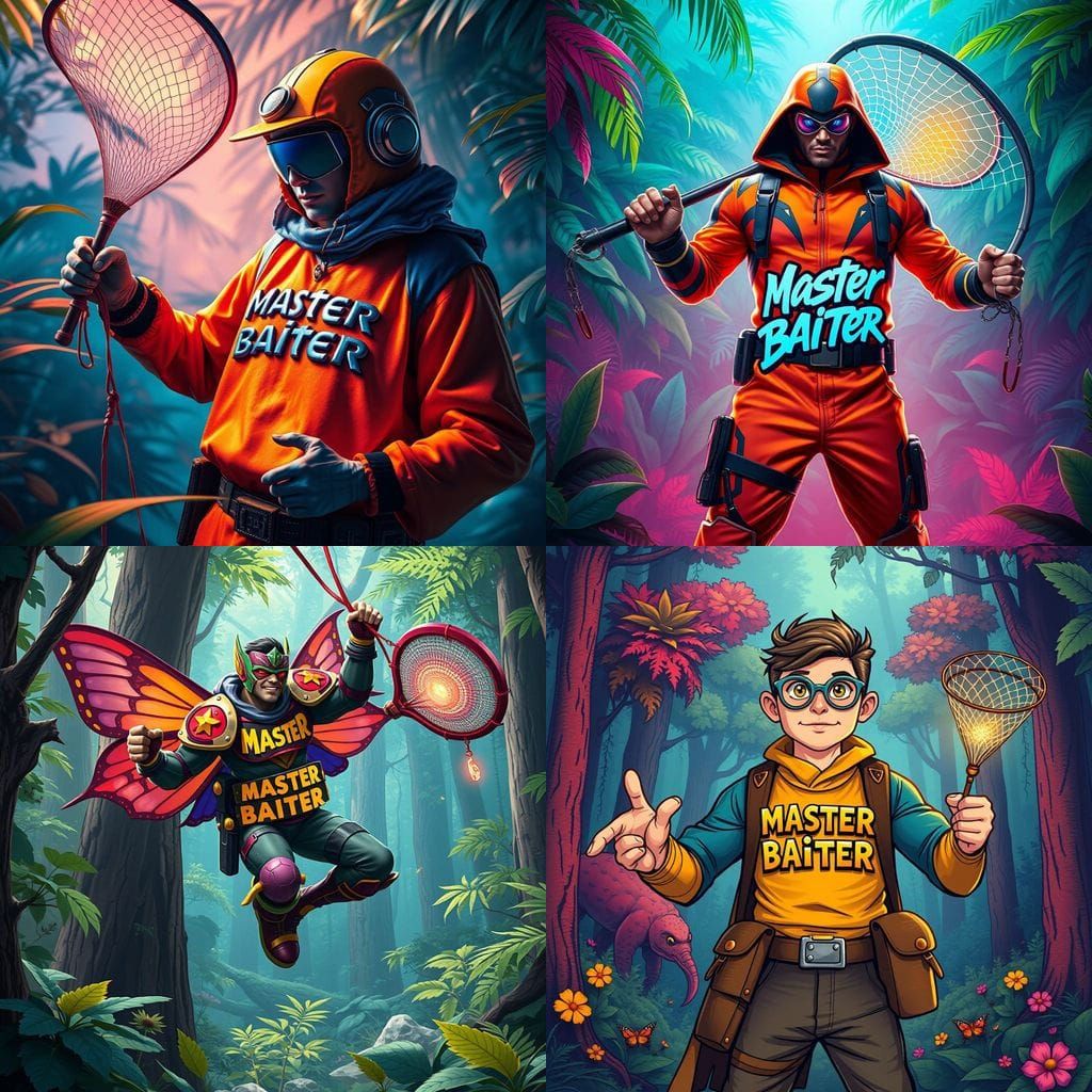 Vibrant Hero Master Baiter in Color Block Comic Style