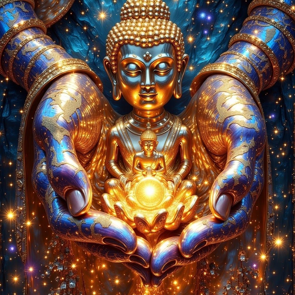 Buddha in the Mosaic of Sacred Geometry