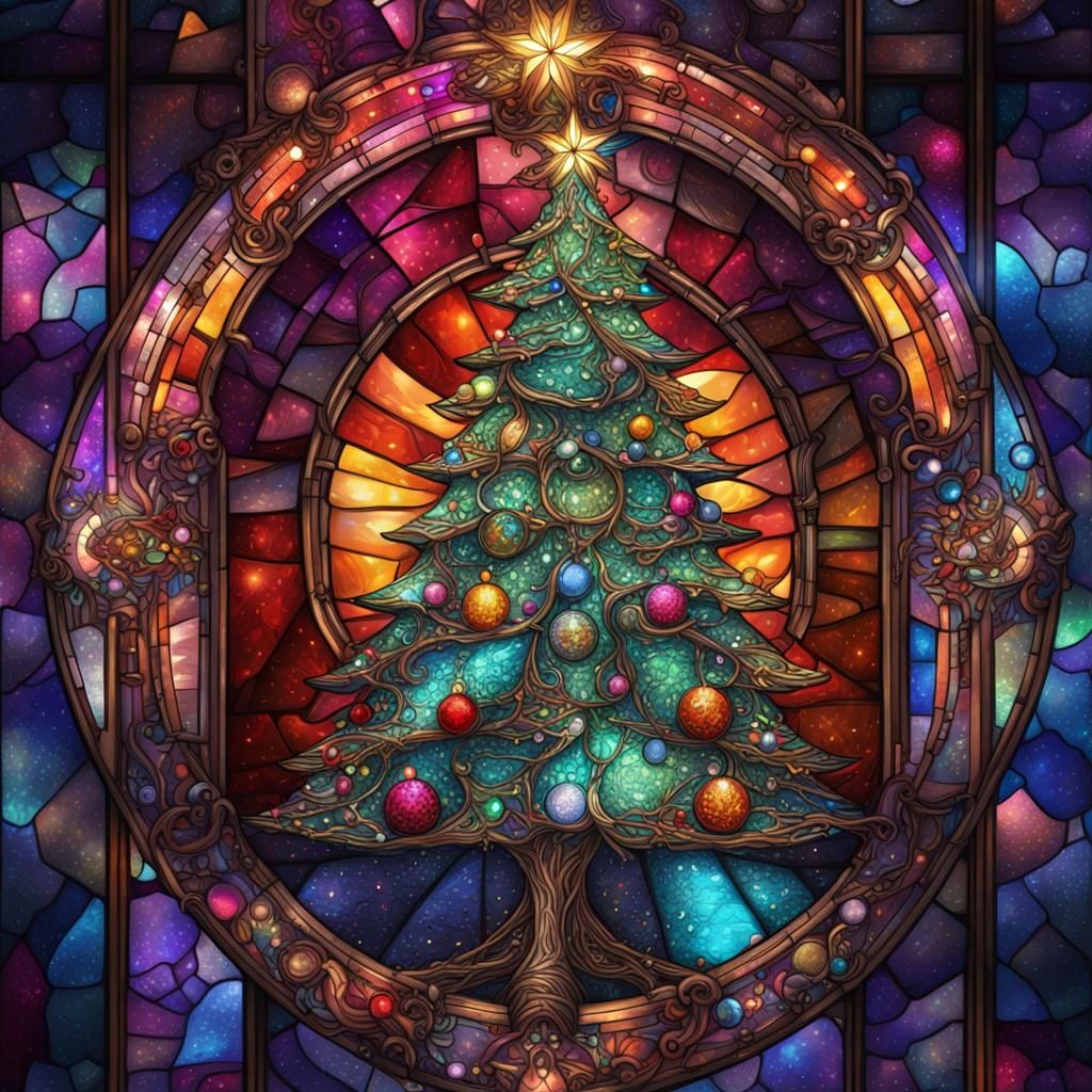 Stained Glass Christmas Tree