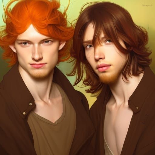 Gay Manga Kiss: Handsome Men Portrait