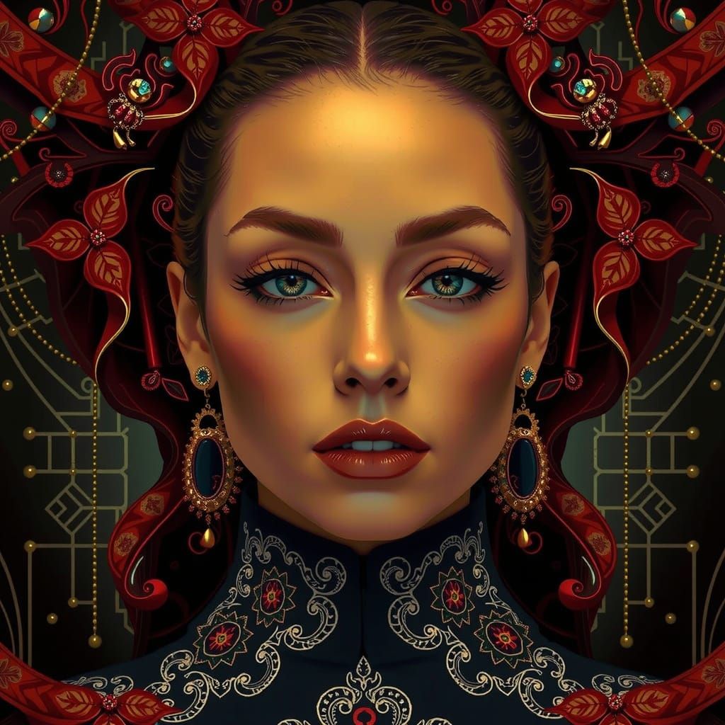 Elegant Woman with Timeless Beauty and Glowing Skin