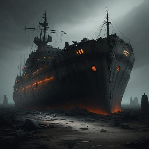 Battle-Scarred Freighters Haunt Ancient Sith Temple