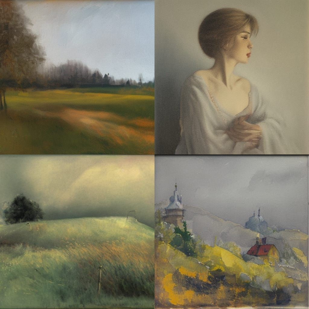 Idyllic Landscape in Impressionistic Style