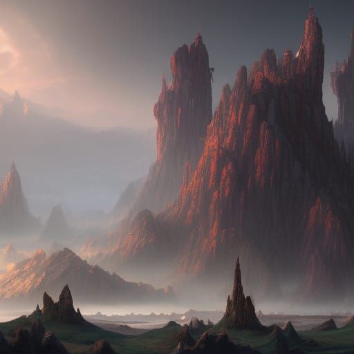 Fantastical Matte Painting with Intricate Details