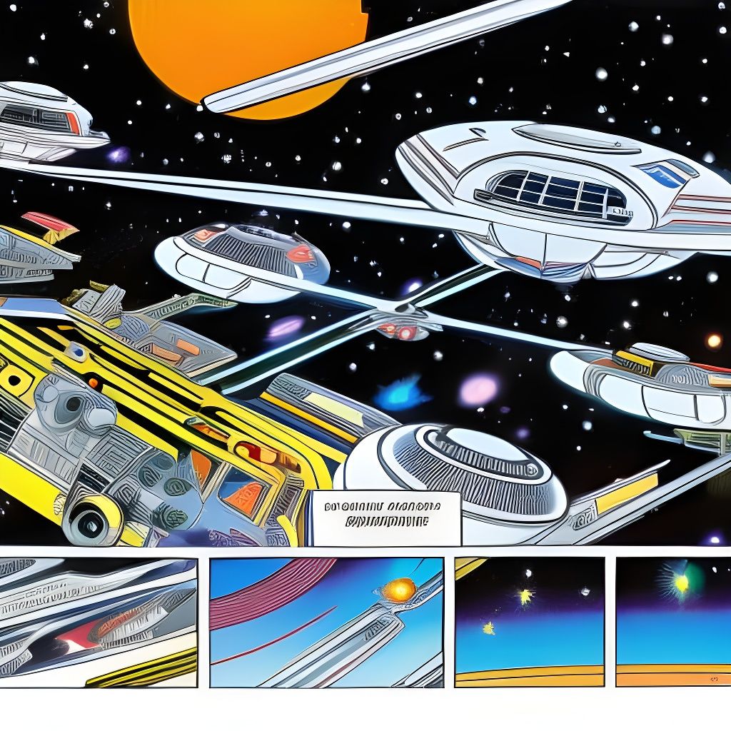 Detailed Spacecraft Control Panel in Comic Style