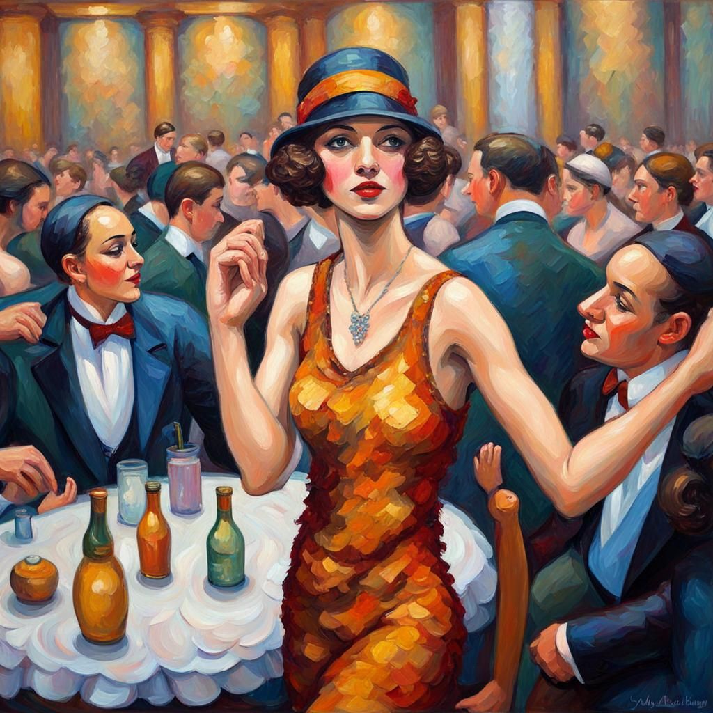 Flapper Dances: An Expressionist Ballroom Scene