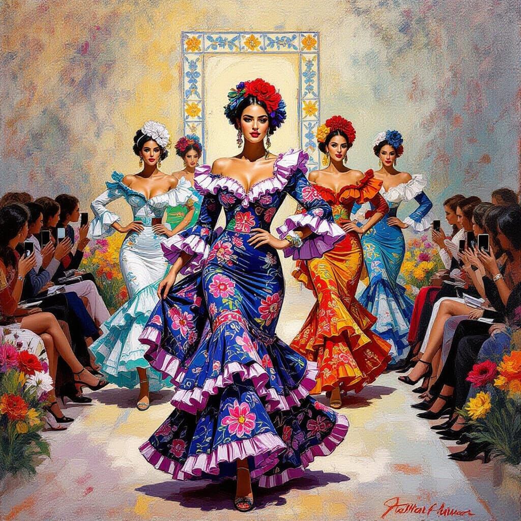 Flamenco Fashion Show in Surrealist Style