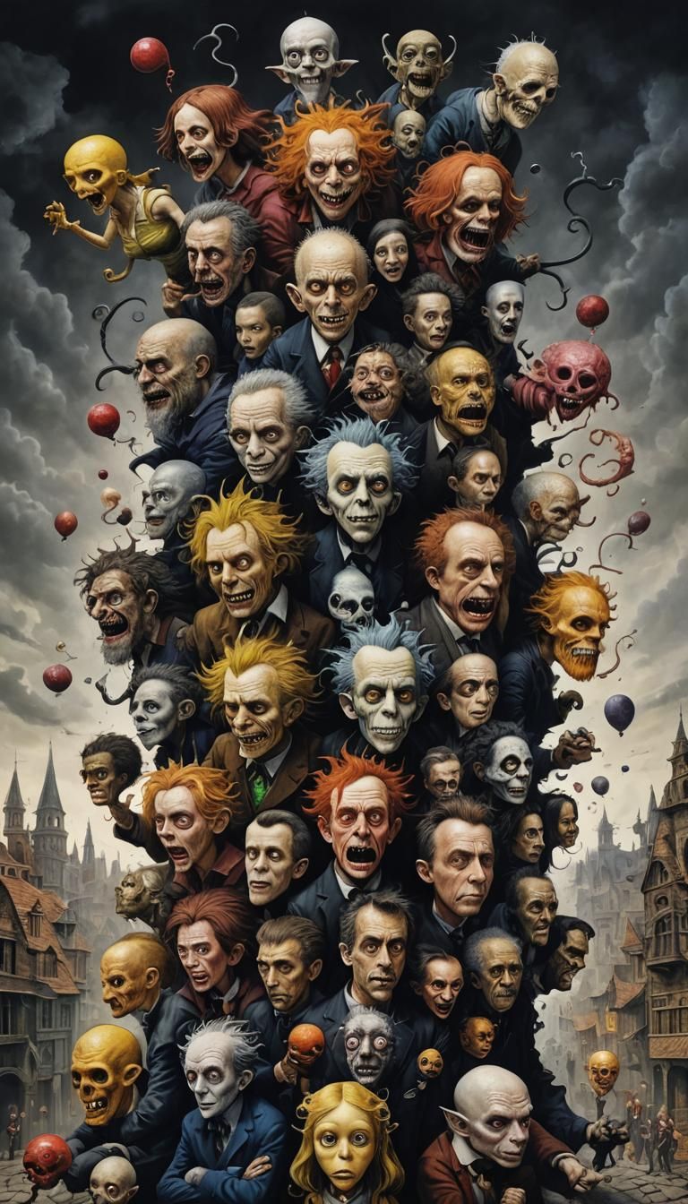 Seven Deadly Sins in Illustrative Style