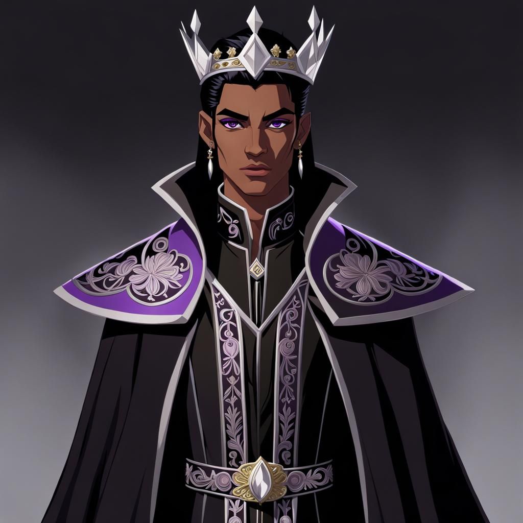 Fae King with Black Embroidered Coat