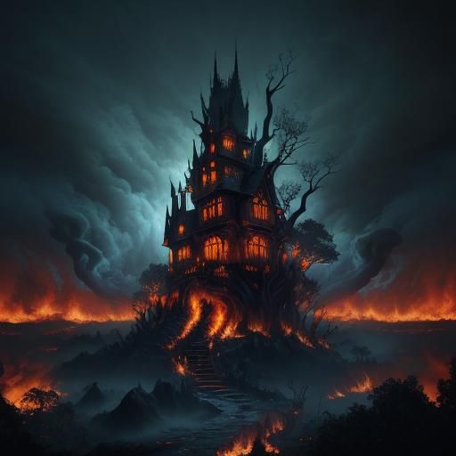 Infernal Purgatory: A Haunted House Ablaze