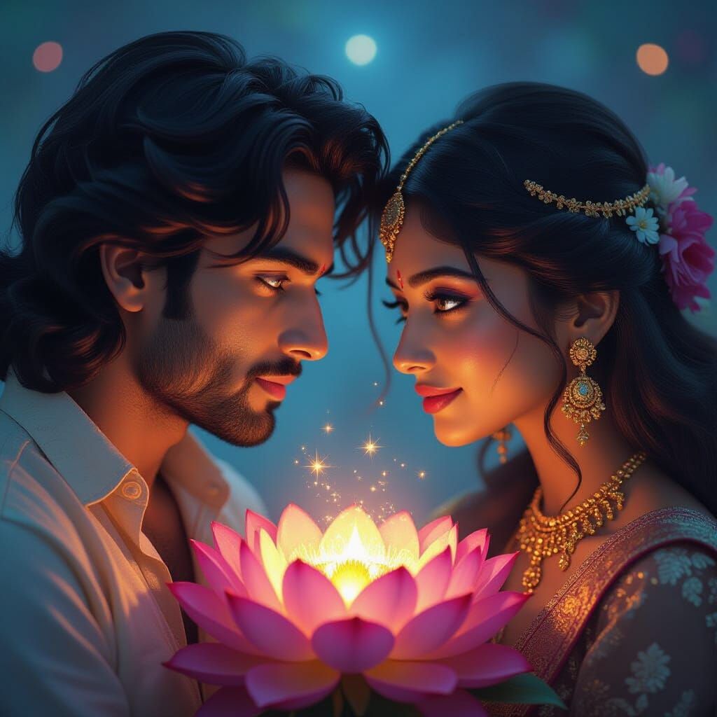 Cosmic Light and Golden Radiance: A Divine Encounter