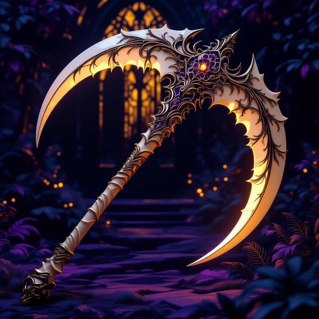 Bone Sickle in Dark Fantasy Art