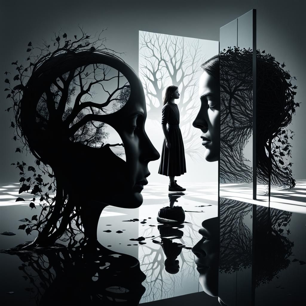 themes of light and shadow, with conflicting emotions