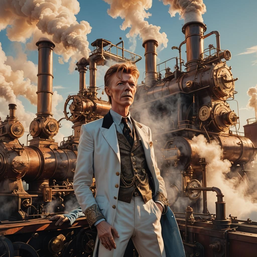 David Buoy on the Mississippi River. steampunk engine
