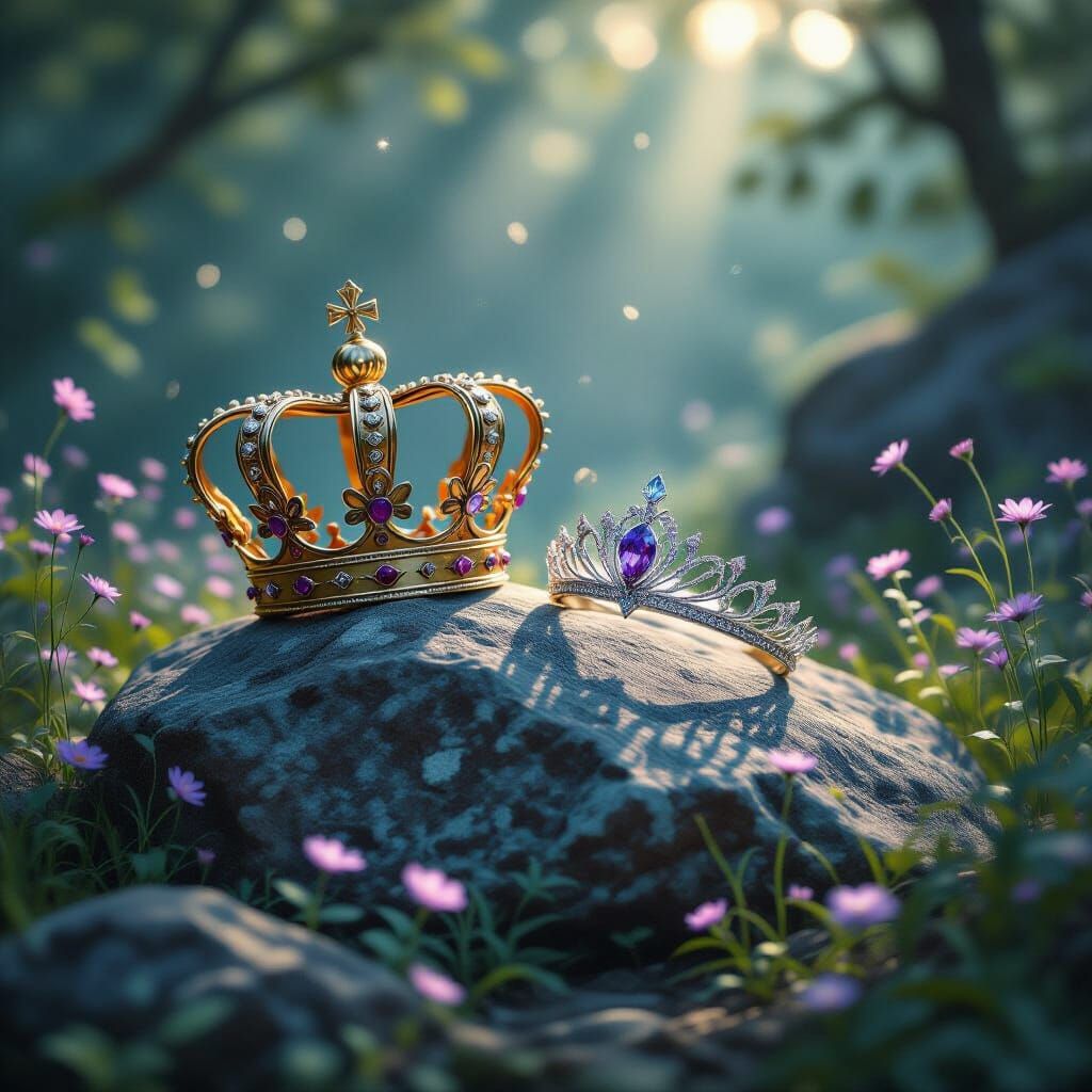 Royal Symbols of Love on a Boulder