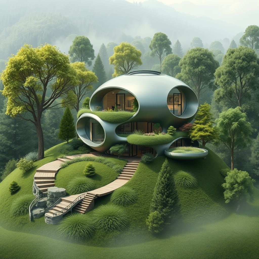 Sustainable Futuristic Homes Blend into the Environment in 2...