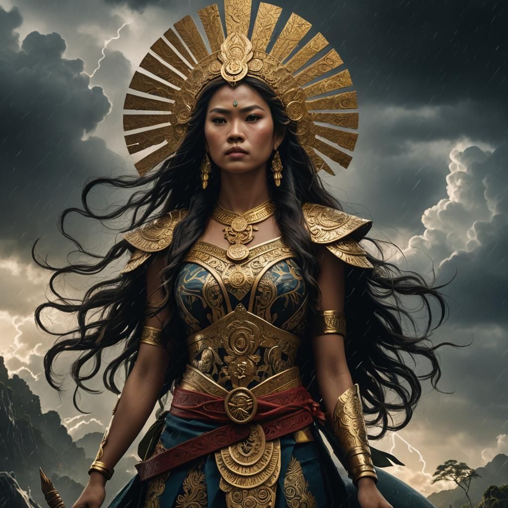 Filipino Goddess of Resilience Amidst the Storm
