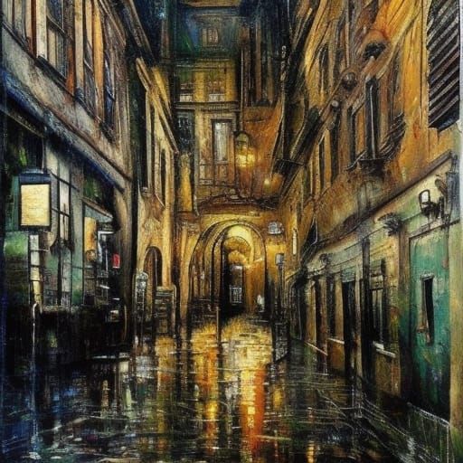 Rainy Day on Lunar City: A Masterpiece