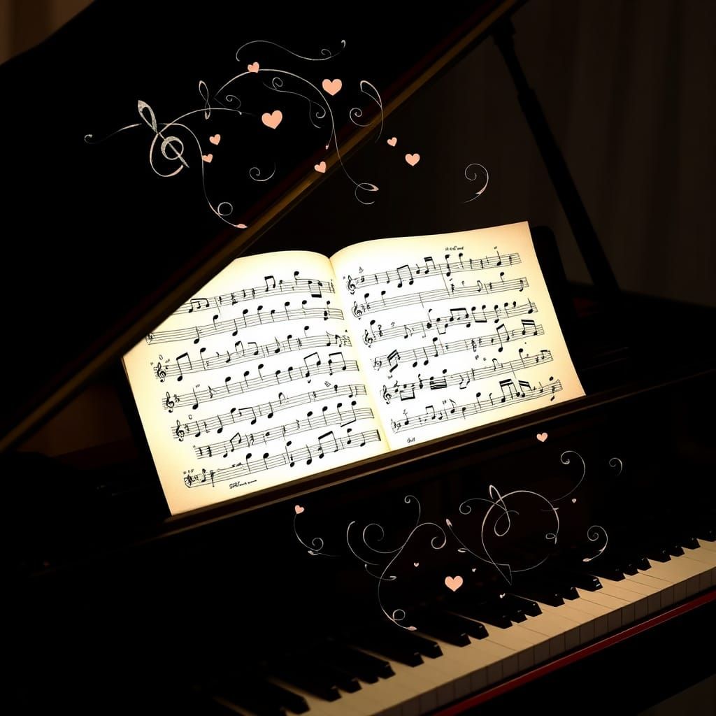 Romantic Piano Music: A Song of Love in Dreamy Atmosphere