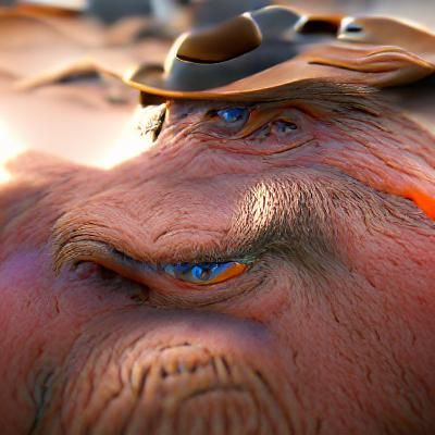 Realistic 3D Render of John Redcorn