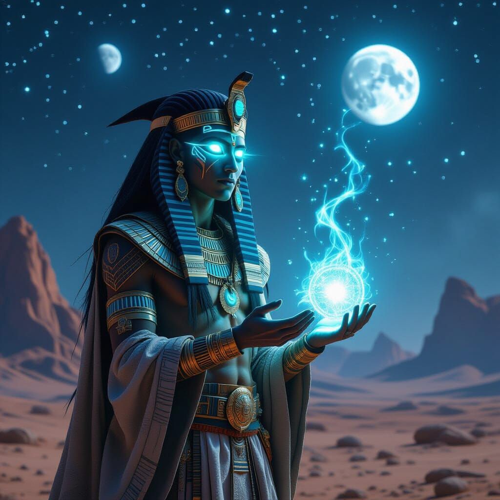 Ancient Egyptian Shaman on Alien Planet