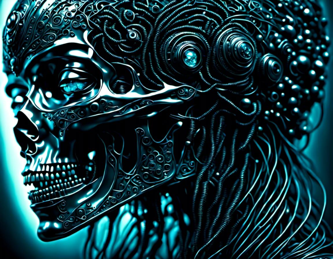 Charcoal Drawing with Murraypunk and Biopunk Elements