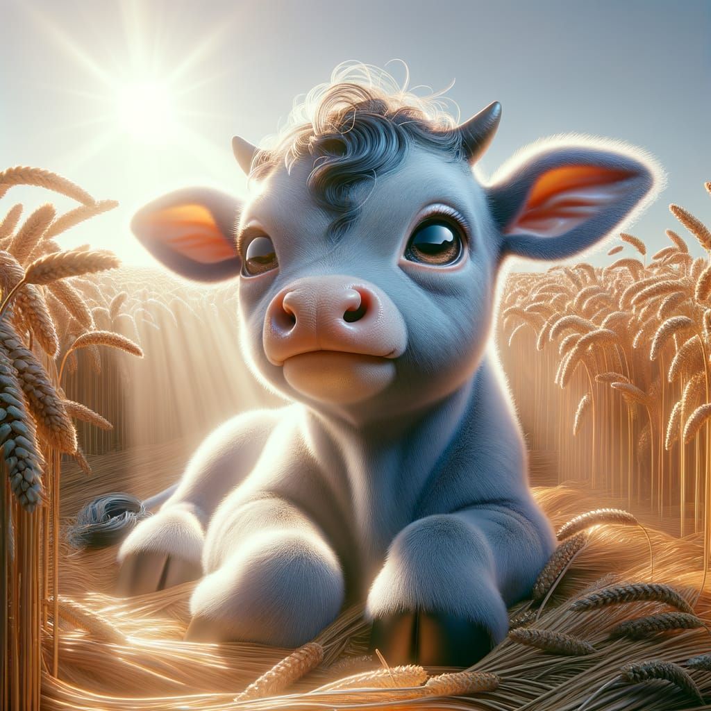 Sunny Belgian Blue Cow