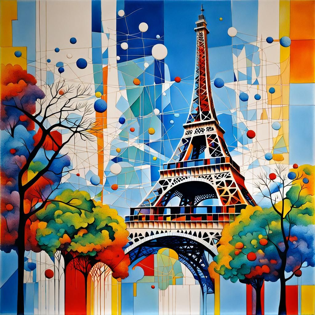 ART  modern Paris  La tour Eiffel