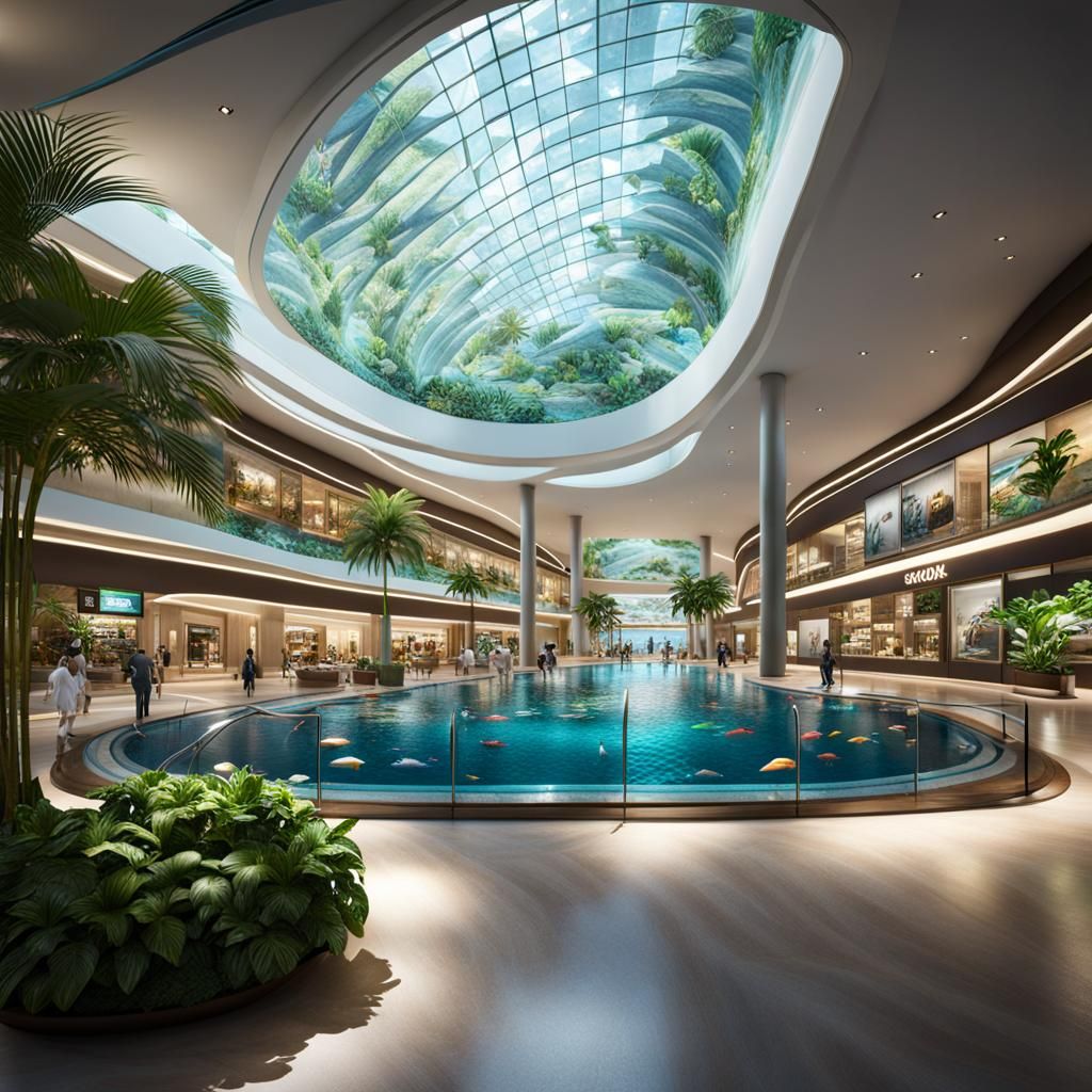 Underwater Aquarium Transformation of Singapore Shoppes