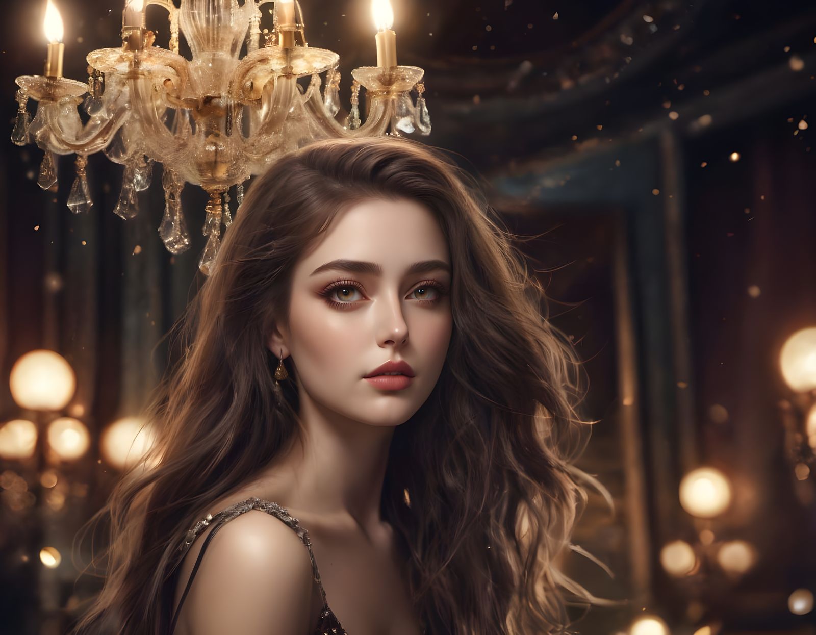 Incredibly Detailed Woman Portrait in Unconventional Composi...