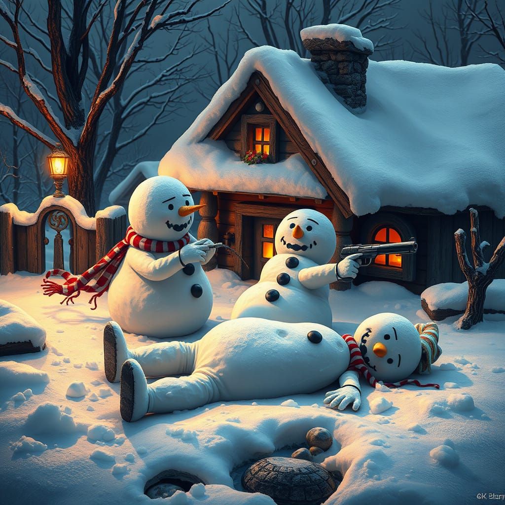Snowman Apocalypse in Winter Wonderland
