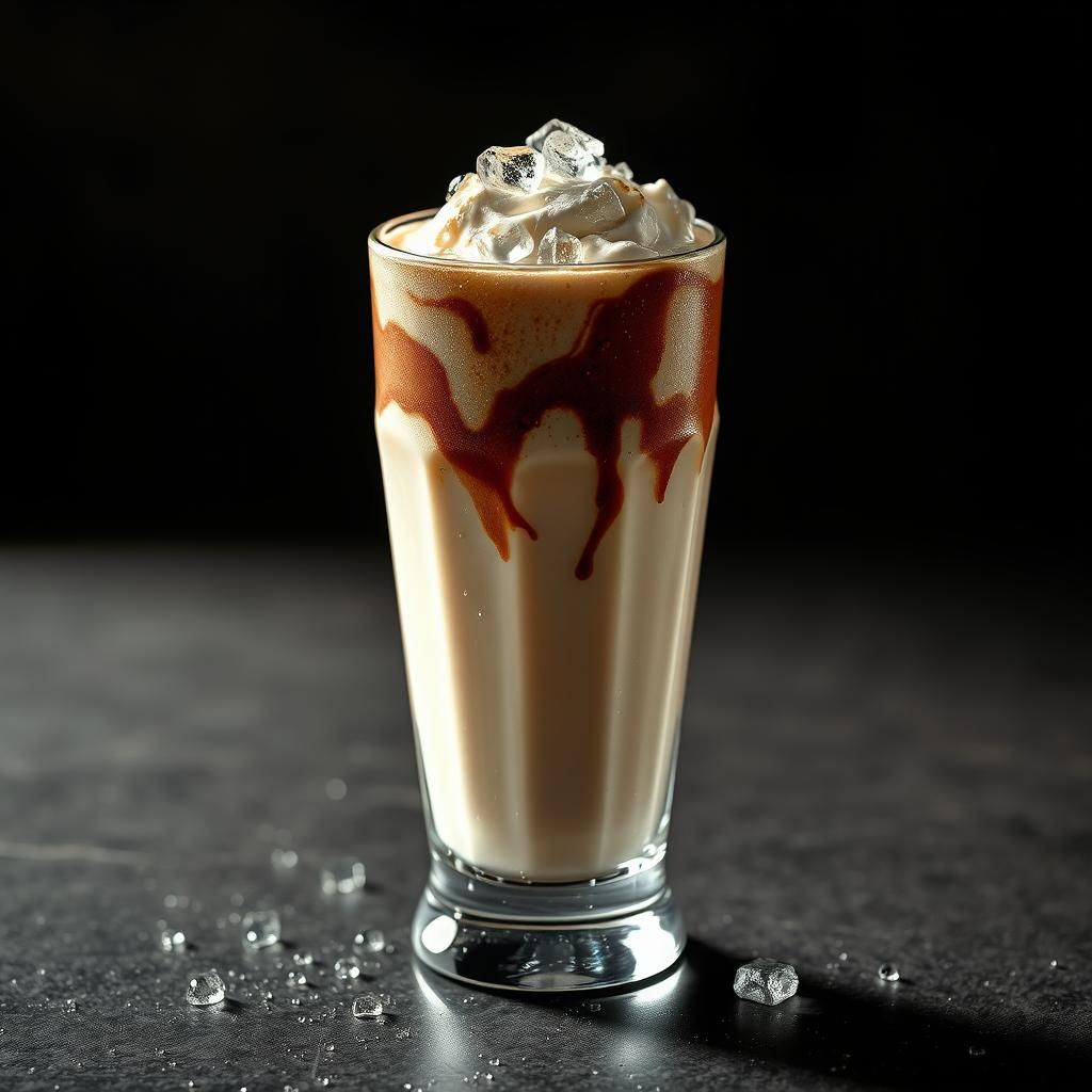 Iced Frappe Still Life in Hyperrealistic Style
