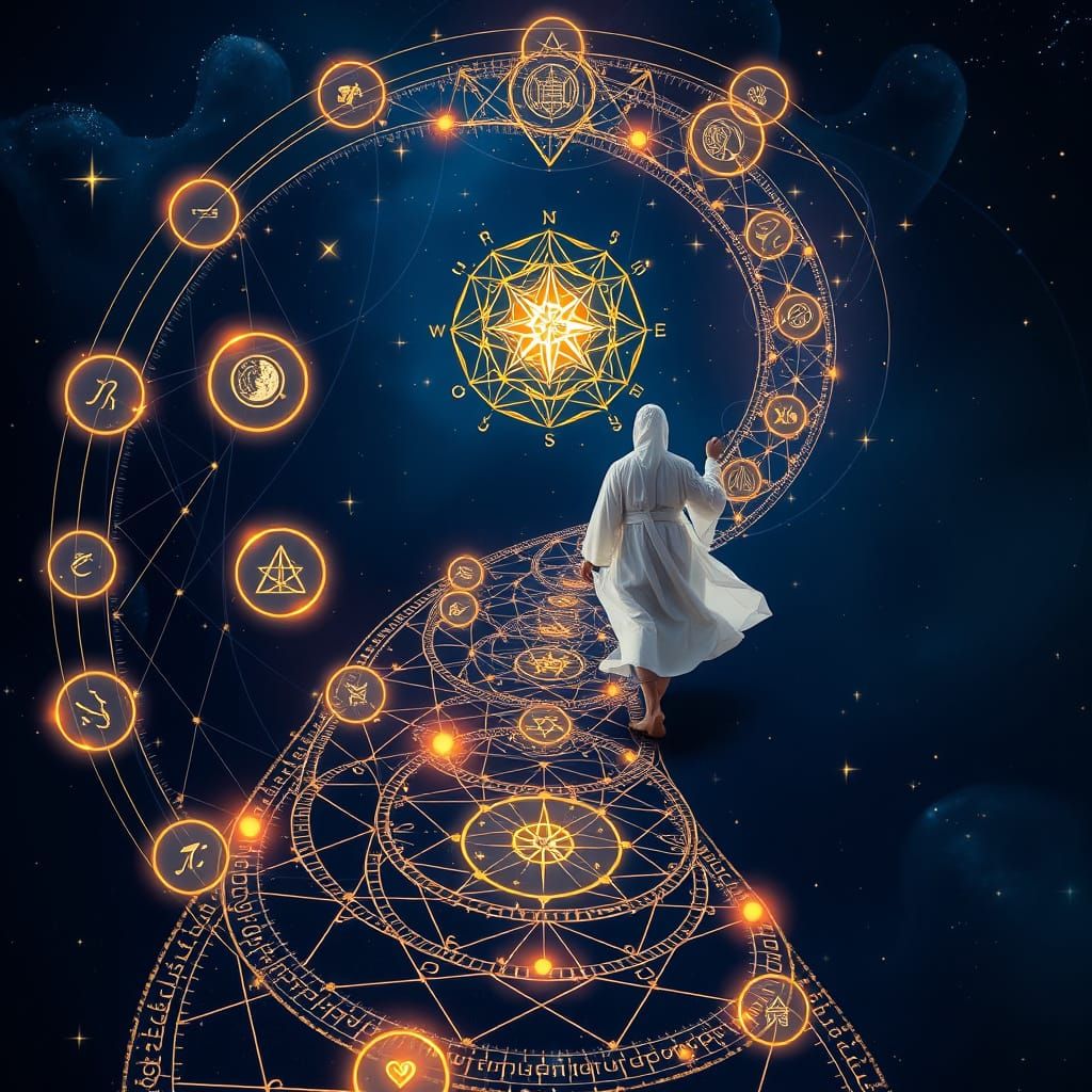 Spiral Path of Enlightenment in Sacred Geometry