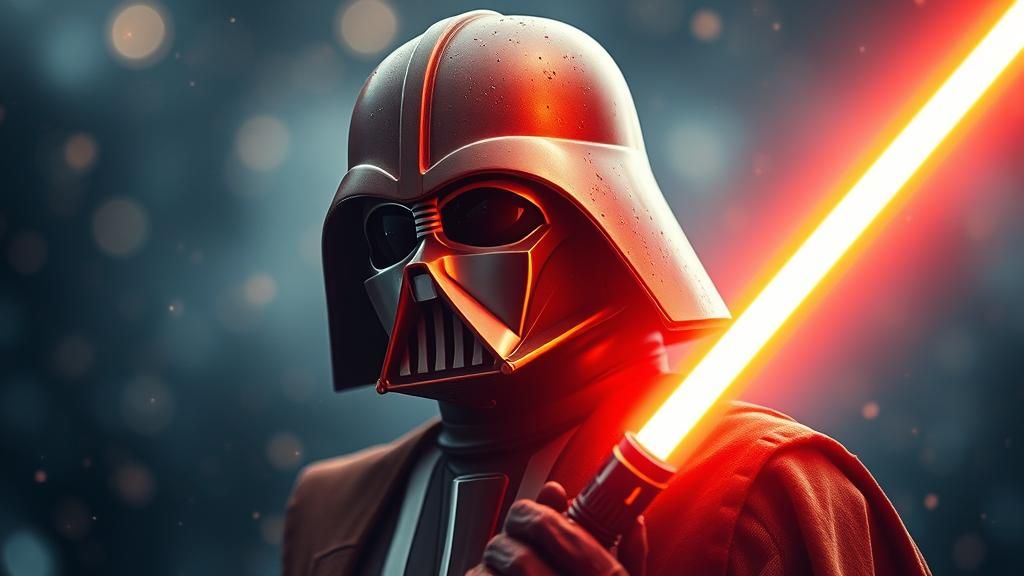Star Wars Character Portrait in Hyperrealistic Splash Art